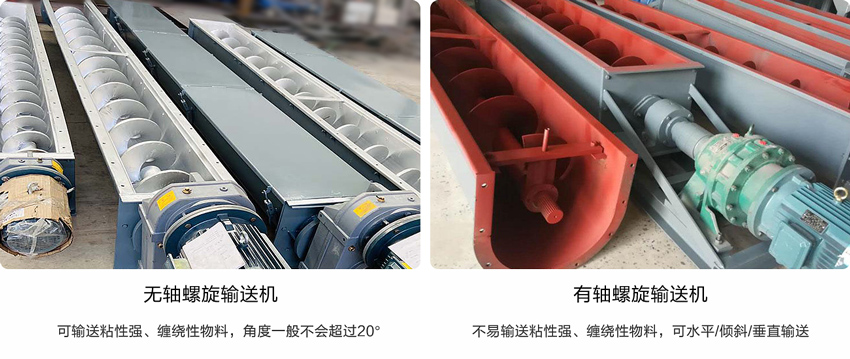 有（yǒu）軸和無軸螺旋輸送機的區（qū）別
