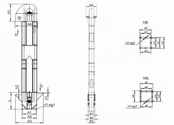 TD鬥（dòu）式提升機（jī）結構圖